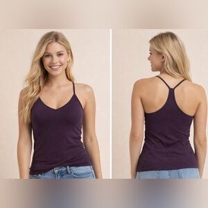 Garage Purple Racerback Tank Top Size S